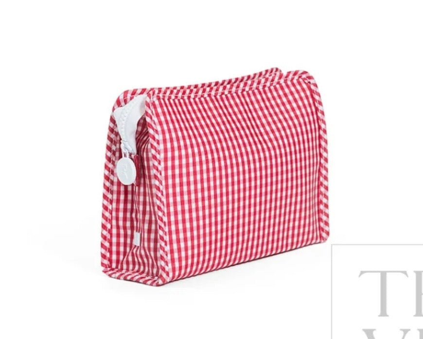TRVL Design Roadie Large Zip Pouch - Gingham Red