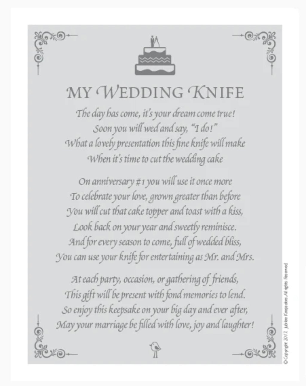 Jubilee Keepsake Knife : White Rosettes