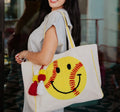 Softball Happy Face Tote Bag