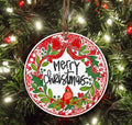 Baxter & Me Quilted Christmas Cardinal Ornament