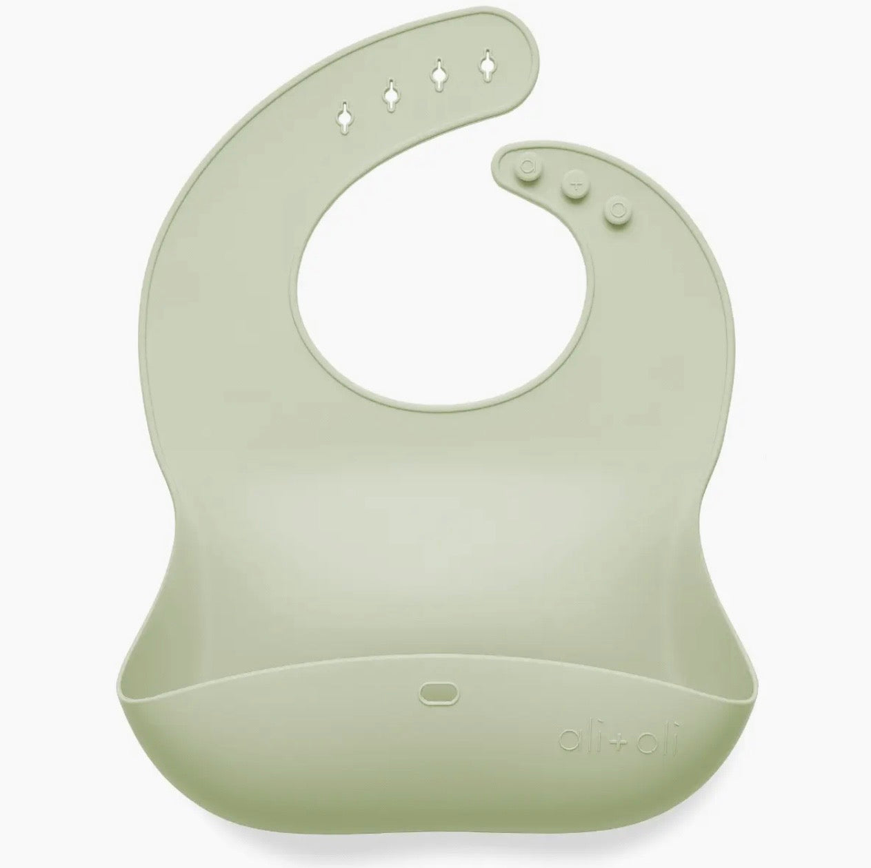 Ali+Oli Silicone Baby Bib Roll Up & Stay Closed