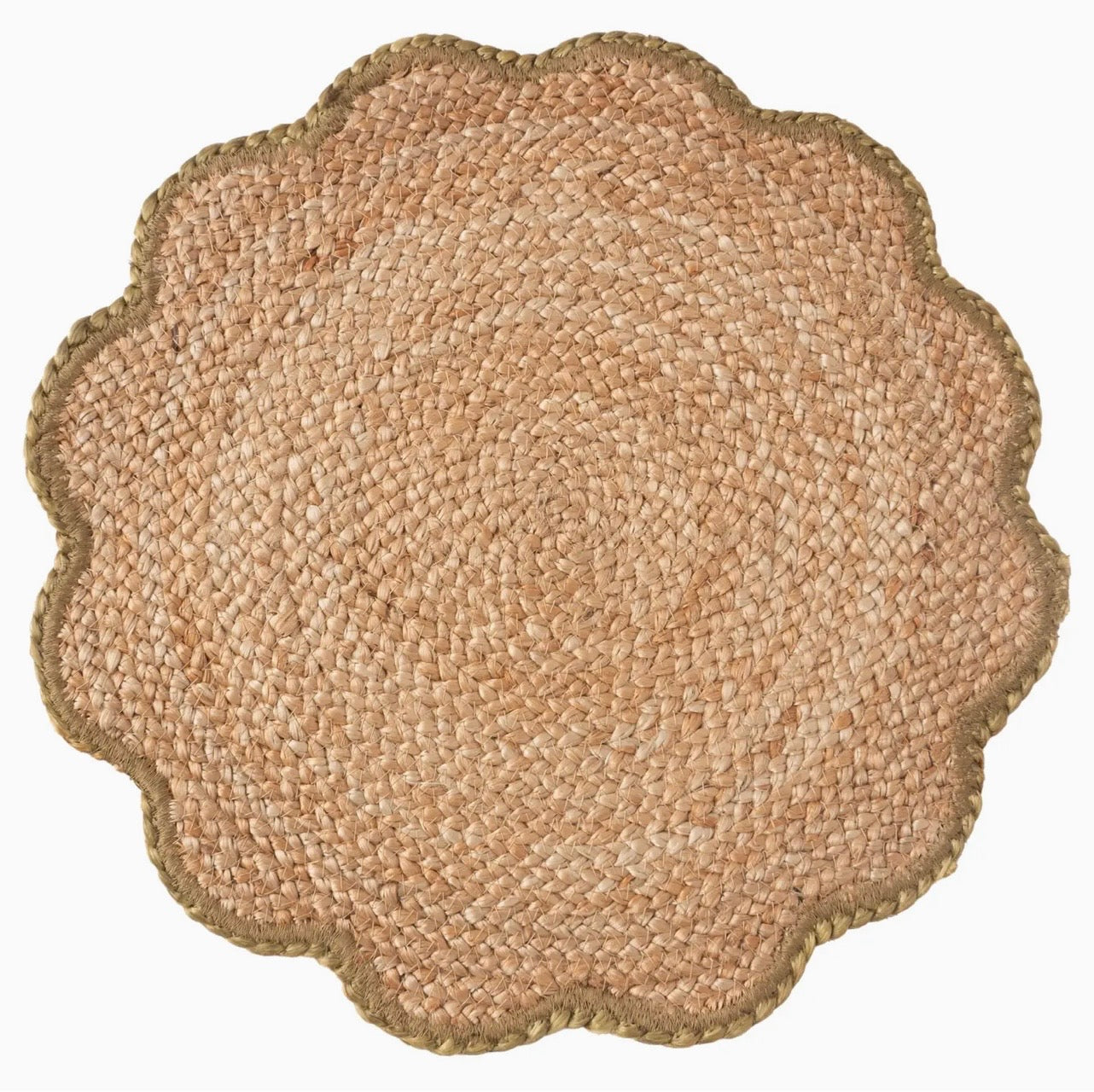 Sage Natural Scalloped Placemat