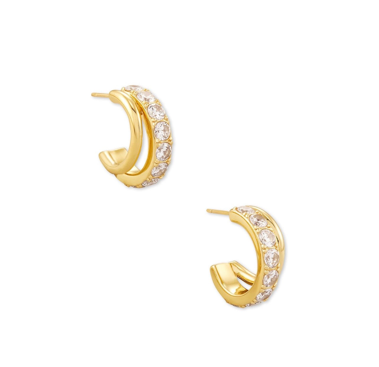 Kendra Scott Livy Huggie Earrings: Gold