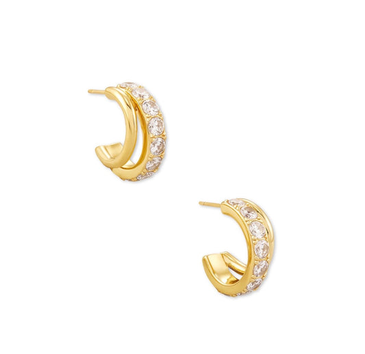 Kendra Scott Livy Huggie Earrings: Gold