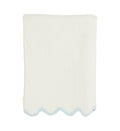 Mud Pie Blue Scallop Chenille Blanket