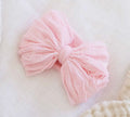 Caden Lane Large Ruffle Knit Bow - Pink