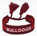 Bulldogs Woven Tassel Bracelet In Red