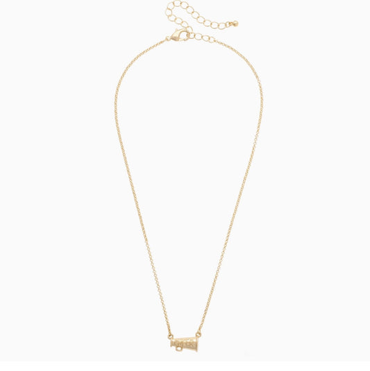 Cheer Necklace in Shiny Gold