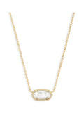 Kendra Scott Elisa Short Pendant Necklace: Gold Ivory Mother Of Pearl