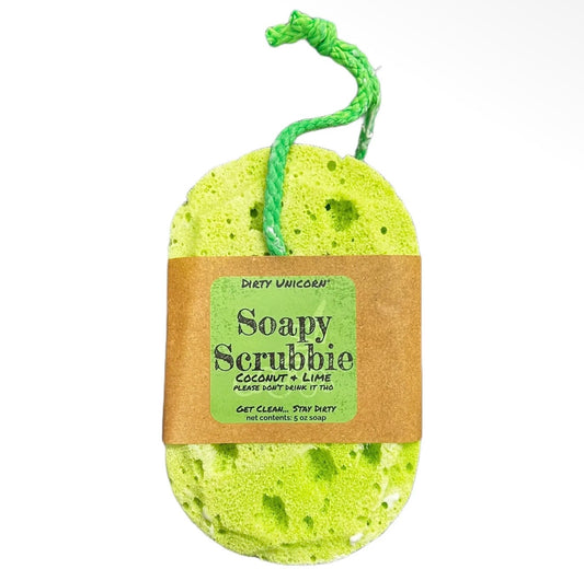 Dirty Unicorn Soapy Scrubbie  - Coconut + Lime