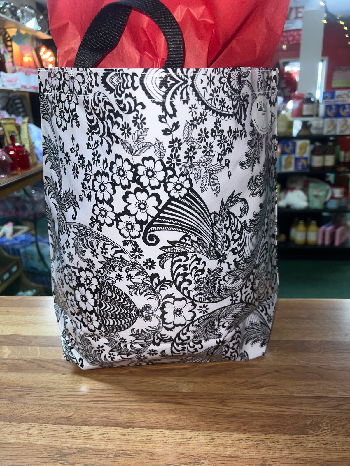 Black Paradise Oilcloth Bag - Small