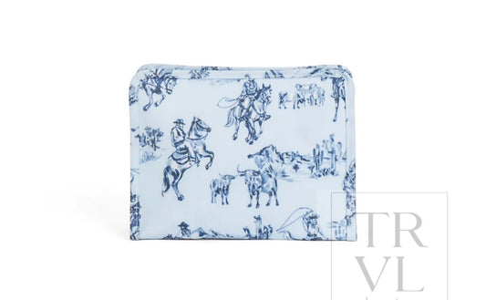 TRVL Design Roadie Small Zip Pouch - Cowboy Toile