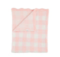 Mud Pie Pink Gingham Chenille Blanket