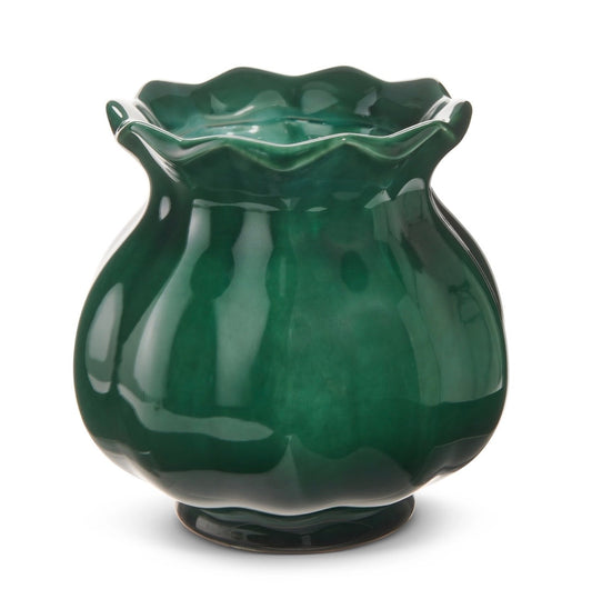Raz Verdigris Green Bud Planter