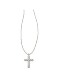 Kendra Scott Cross Crystal Pendant Necklace: Silver