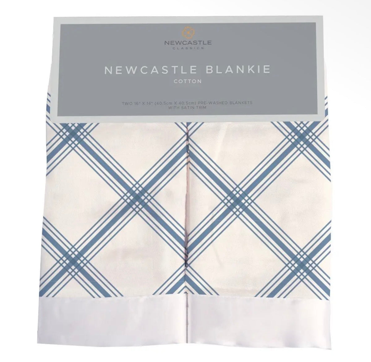 New Castle Classics Blue Baffalo Check Plaid Blankie
