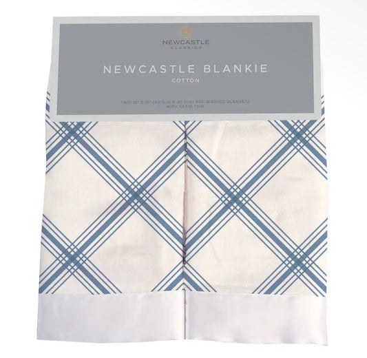 New Castle Classics Blue Baffalo Check Plaid Blankie