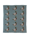 Cotton Knit Baby Blanket w Ducks