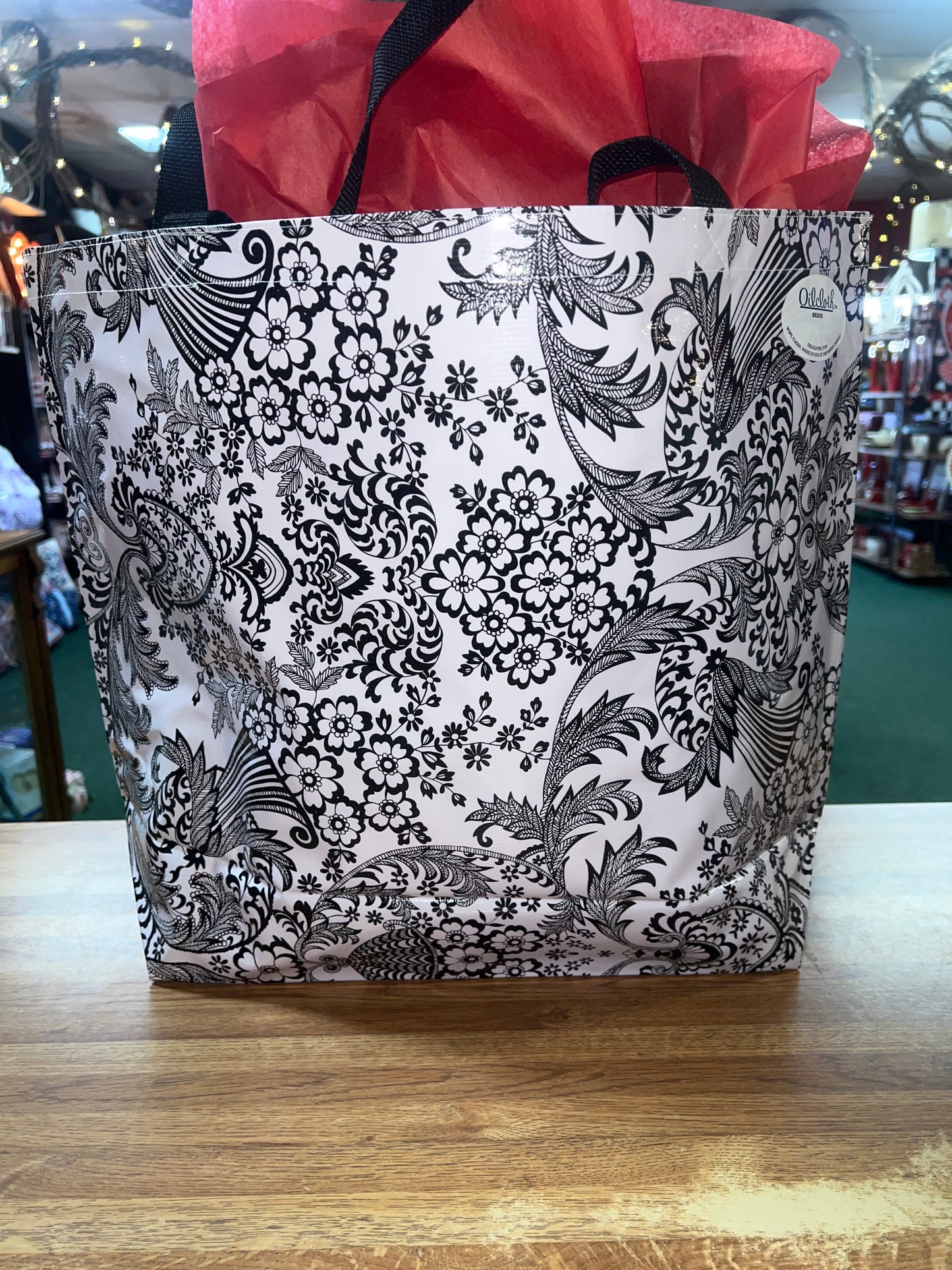 Black Paradise Oilcloth Bag