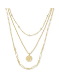 Kendra Scott Medallion Coin Triple Strand