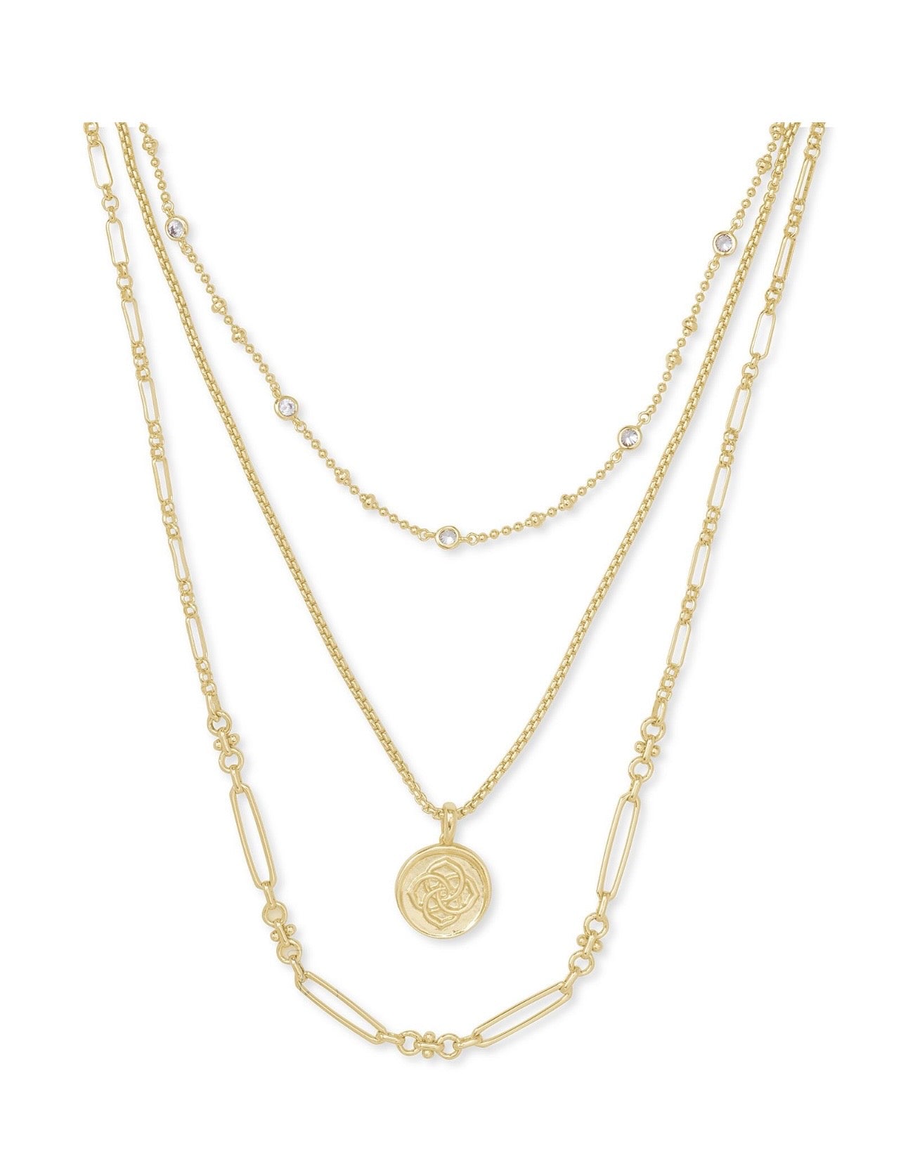 Kendra Scott Medallion Coin Triple Strand