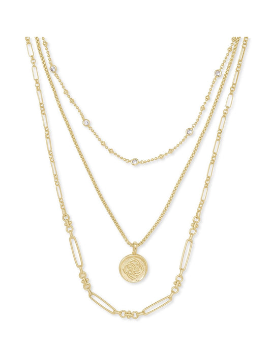 Kendra Scott Medallion Coin Triple Strand