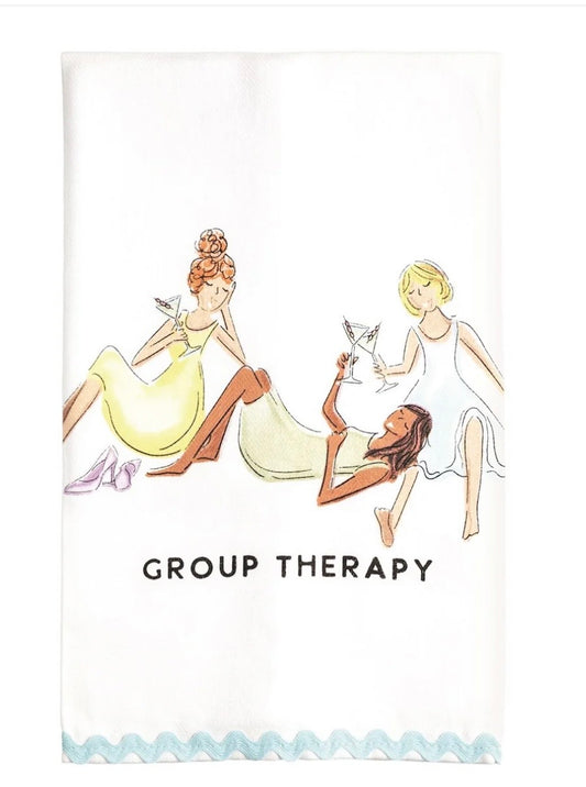 Mud Pie Group Therapy Printed Towel
