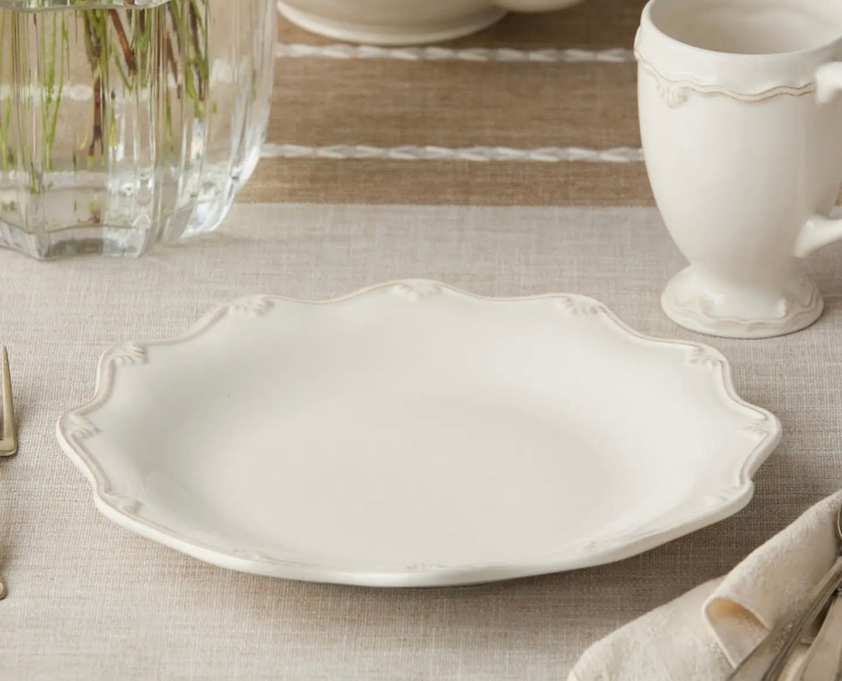 Certified Heritage Scroll Dinner Plate - Classic Curves in Stoneware