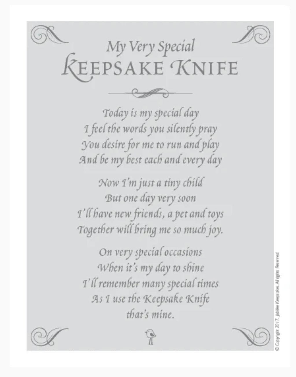 Jubilee Keepsake Knife : White Rosettes