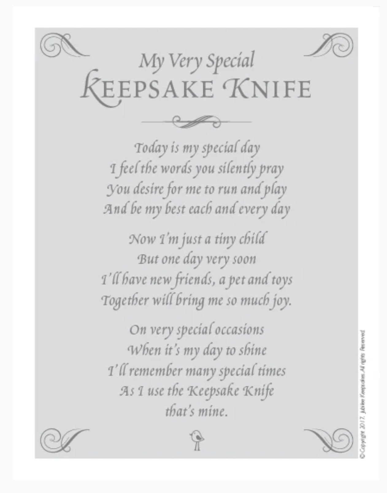 Jubilee Keepsake Knife : White Rosettes