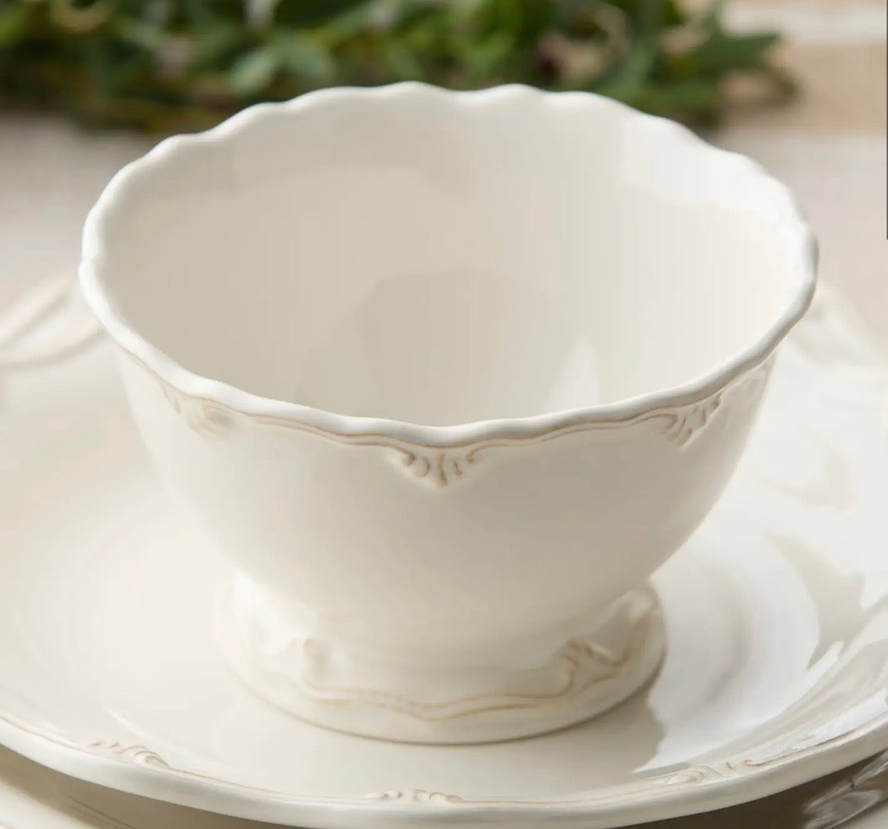 Certified Heritage Scroll Cereal Bowl - Graceful Form for Everyday
