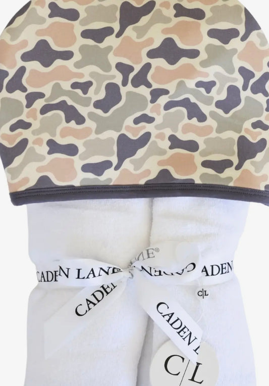 Caden Lane Baby Bamboo Hooded Towel - Camo Cutie