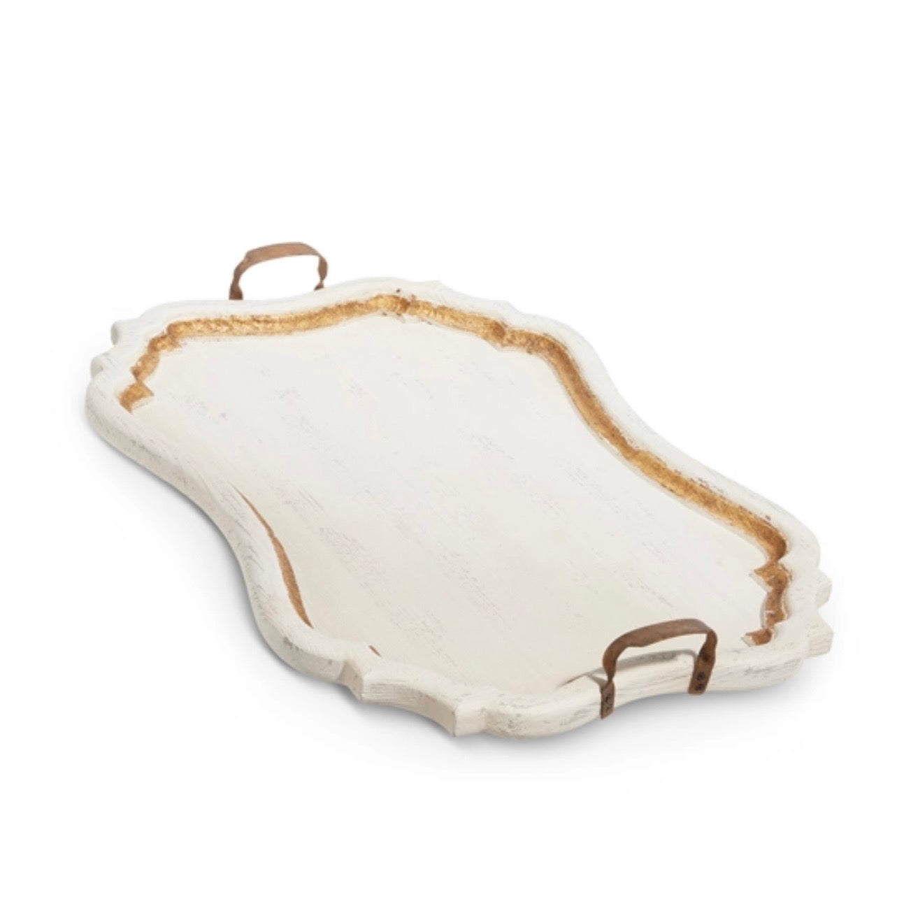 Raz Distressed White Tray
