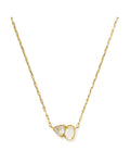 Kendra Scott Tatum Short Pendant Necklace: Gold White