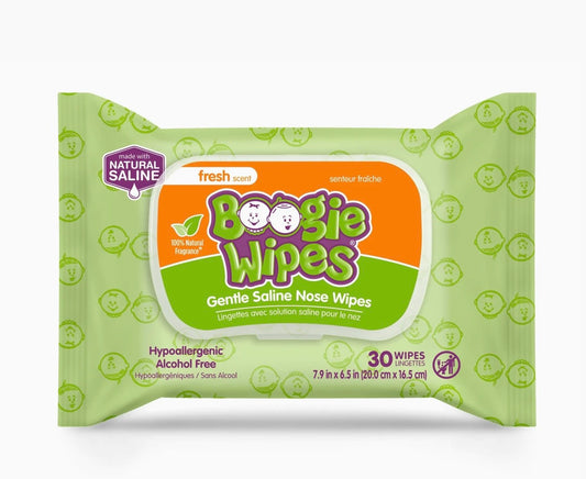 Earth Mama Boogie Saline Nose Wipes Fresh 30ct