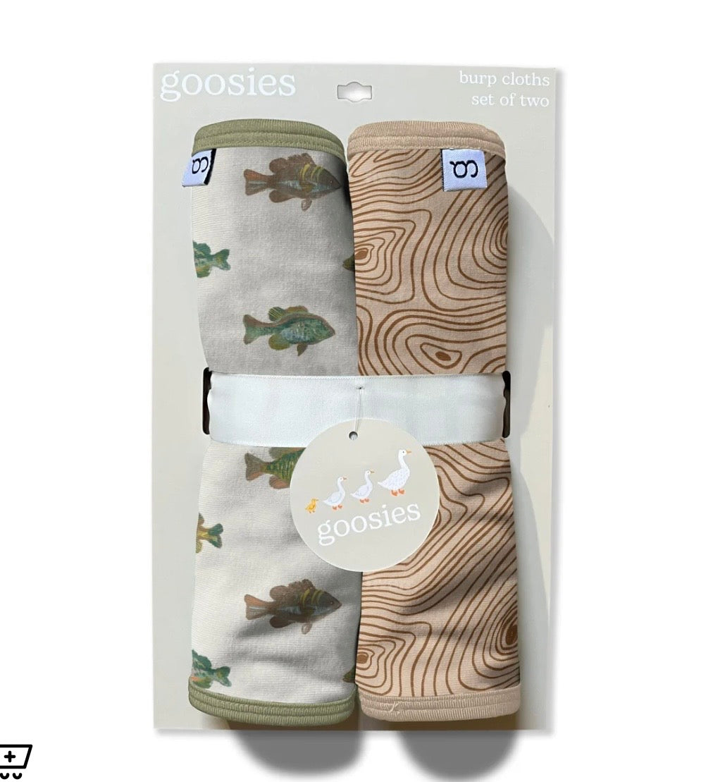 Goosies Burp Cloth Set - Lake Fish