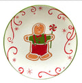 Gingerbread Boy with Peppermint Stick Salad Plate