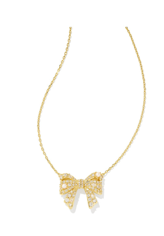 Kendra Scott Krista Bow Short Pendant Necklace