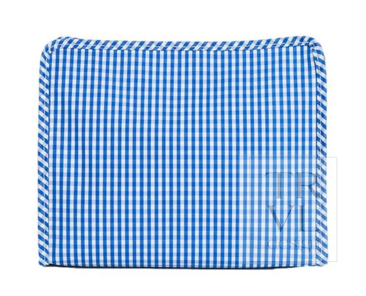 TRVL Design Roadie Large Zip Pouch - Gingham Royal