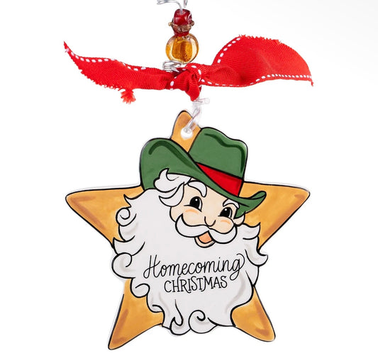 Glory Haus Homecoming Christmas Santa Flat Ornament