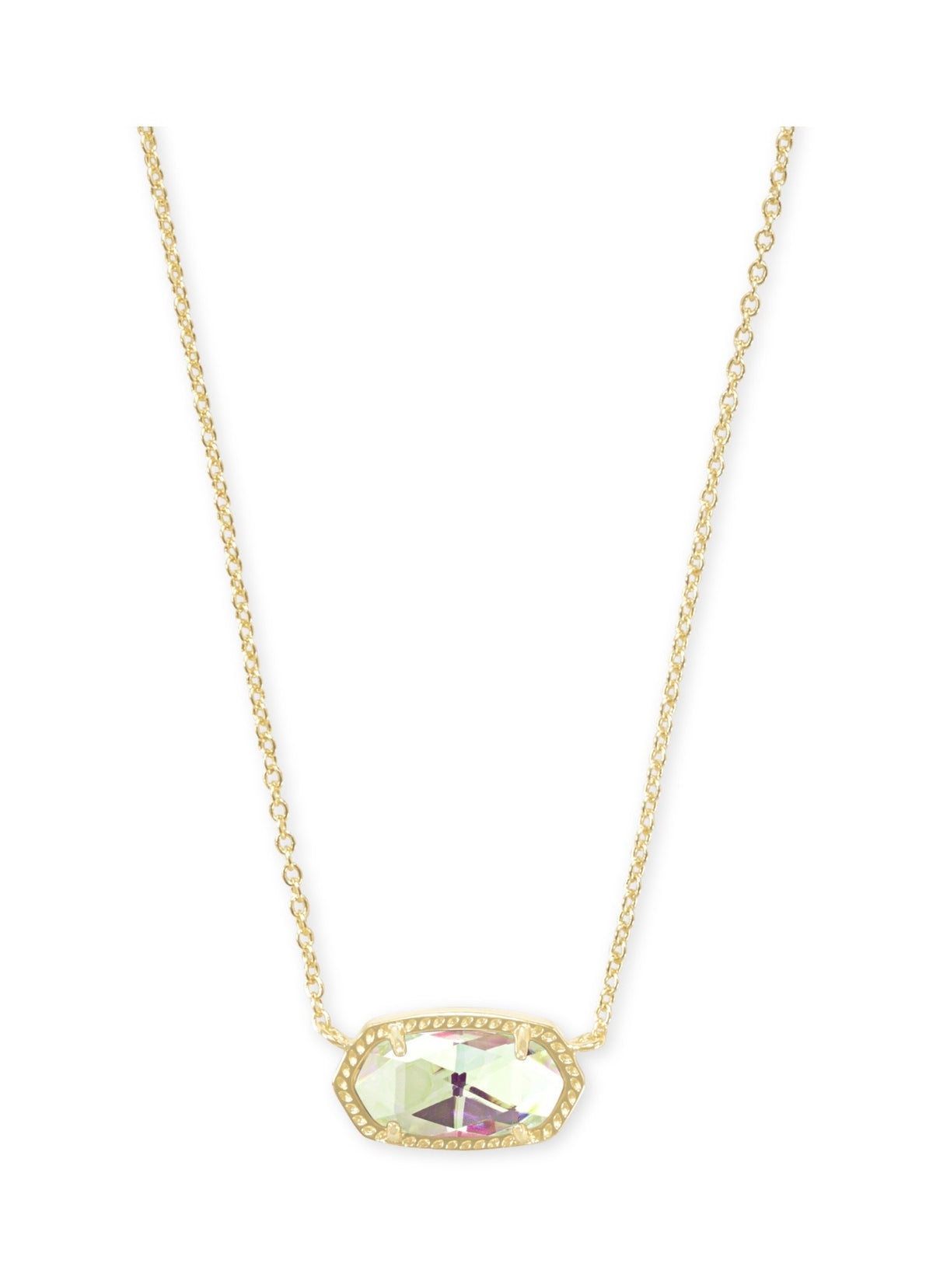 Kendra Scott Elisa Short Pendant Necklace: Gold Glass