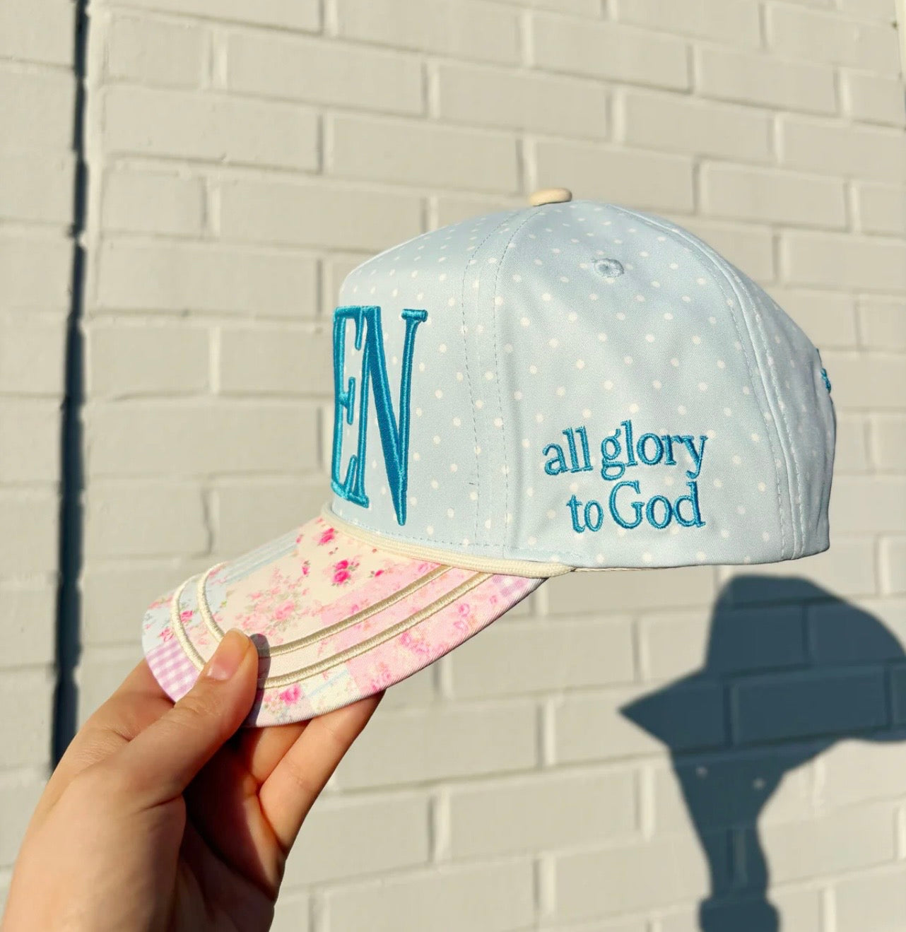 Floral Amen Hat