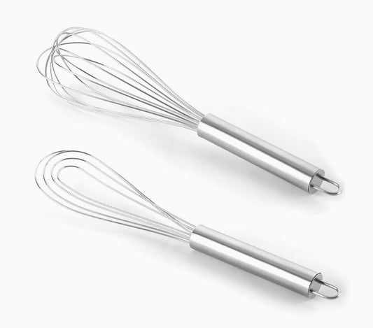 Fox Run Balloon & Flat Whisk Set Stainless Steel 10”