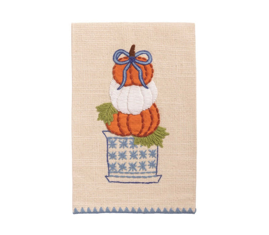 Mud Pie Stacked Appliqué Topiary Towel