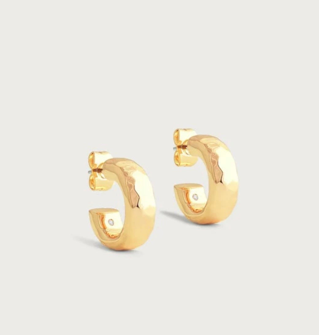 Anabel Aram - Farrier Huggie Hoop Earrings Gold