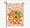 Baxter & Me Orange Chinoiserie Harvest Pumpkin Garden Flag