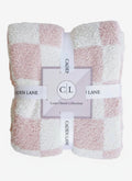 Caden Lane Luxe Throw Blanket 72x48 - Rose Check