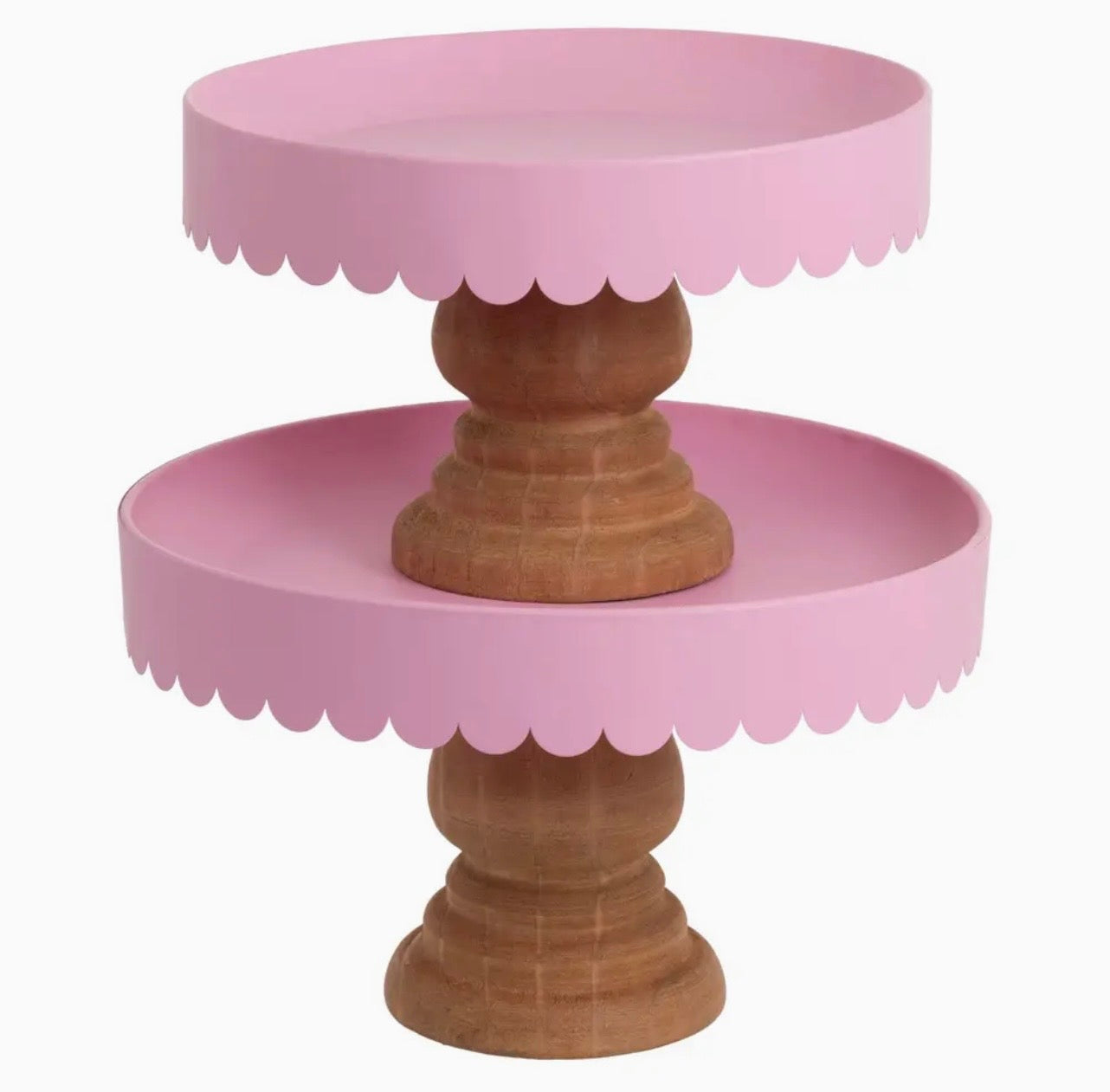 Pink Scallop Decor Stand - Large