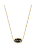 Kendra Scott Elisa Short Pendant Necklace: Gold Black