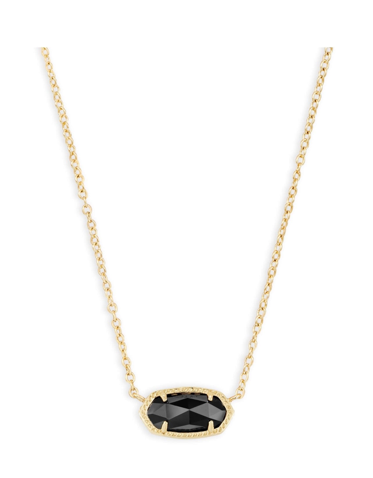 Kendra Scott Elisa Short Pendant Necklace: Gold Black